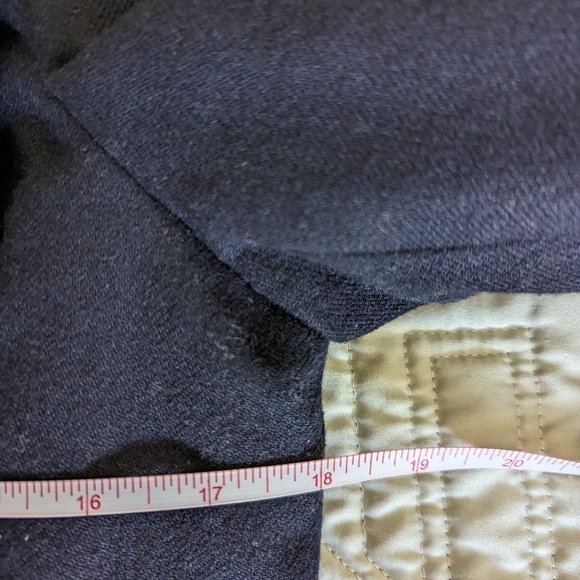 VINTAGE CLAUDE MONTANA French Navy Wool 80's Power Simple Breasted Blazer Medium - Picture 9 of 11